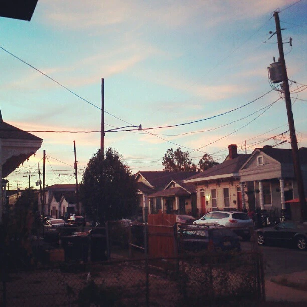 View from my front door at sunset