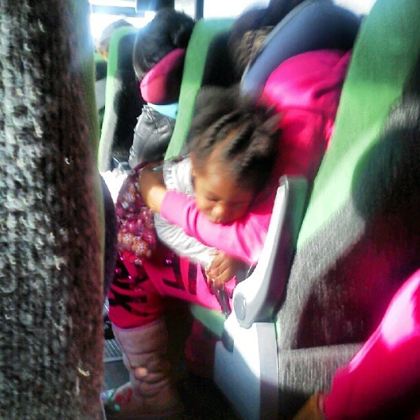 Making their 4-hour twice-weekly commute, 7:45 am