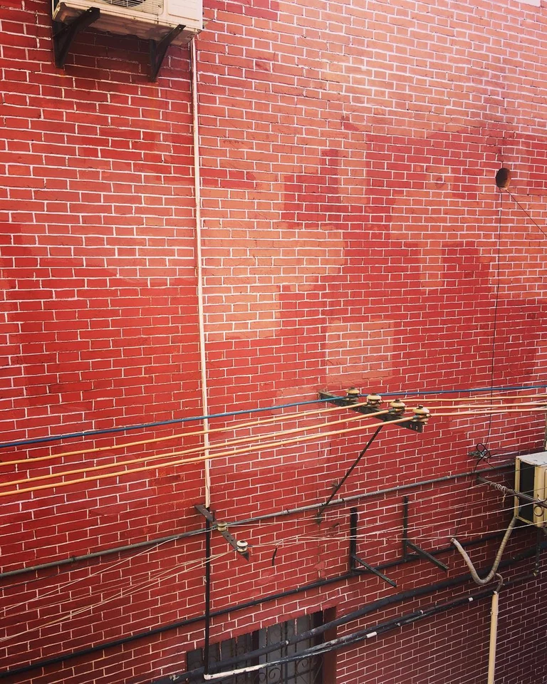 bricks repainted to look like bricks