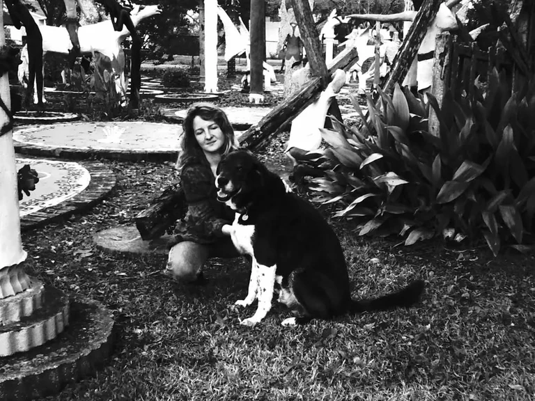 Bayou Petit Cailou and Kenny Hill's divinely directed sculpture garden with Sadie and Russell. January 2020