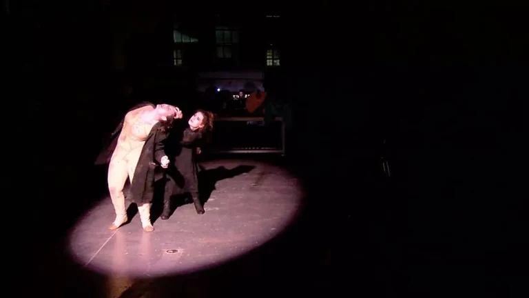 LookingÂ through old work from Fall of 2018, the last ensemble piece i directed - Frankenstein - I adapted it for a little over a year then worked with a group of four -- actors, a dancer, and a gardener -- for 3 months along with a composer. Many friends contributed to the development process. When we finally presented our work over the course of 6 nights, we were still only scratching the surface of all that we'd begun exploring and ended up with more exciting ideas than we'd started with.Â 

I'd been obsessed with the Newcomb Sculpture building, Woldenberg, and I'd wanted to make a piece there that could incorporate the energy of a creative laboratory where artists broughtÂ ideas into physicalÂ form. I thought, I want a Welder to hammer throughout a play and watch them make a sculpture, and my next thought was it has to be Frankenstein. I'd never read the book but was in awe that Shelley finished writing it when she was 19 -- the book creation itself entered a realm of magic and dreamweaving and mythmaking. I soon discovered how rich the text was - how beautiful the Creature's discovery of nature , how horrible the people of the world - the unnamed Creature'sÂ plight is relevant to anyone who's been abandoned by their community orÂ kin. Their articulation of their circumstances parallel in an uncanny way some writings of Frederick Douglass. I also wondered about Frankenstein as a creator - his decision to bring something into the world and refuse to take responsibility for its consequences.Â Mary would be present throughout

Many ideas, ultimately it was a catalyst to work with others. We experimented endlessly. The group was incredibly willing to try out any strange method that may result in something real or true that we could use. You can see from these photos that the piece was dark and intense and scary and beautiful.Â I'm grateful to have gone on the journey of making this piece with others.Â I'm glad I made it back then, because my desire now is to make something joyful and exuberant and full of light, but there's a season for all things, and though the darkness is unpleasant it's sometimes where one must go and pass through to find where the real medicine is.