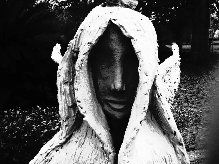 Bayou Petit Cailou and Kenny Hill's divinely directed sculpture garden with Sadie and Russell. January 2020