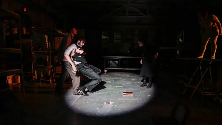 LookingÂ through old work from Fall of 2018, the last ensemble piece i directed - Frankenstein - I adapted it for a little over a year then worked with a group of four -- actors, a dancer, and a gardener -- for 3 months along with a composer. Many friends contributed to the development process. When we finally presented our work over the course of 6 nights, we were still only scratching the surface of all that we'd begun exploring and ended up with more exciting ideas than we'd started with.Â 

I'd been obsessed with the Newcomb Sculpture building, Woldenberg, and I'd wanted to make a piece there that could incorporate the energy of a creative laboratory where artists broughtÂ ideas into physicalÂ form. I thought, I want a Welder to hammer throughout a play and watch them make a sculpture, and my next thought was it has to be Frankenstein. I'd never read the book but was in awe that Shelley finished writing it when she was 19 -- the book creation itself entered a realm of magic and dreamweaving and mythmaking. I soon discovered how rich the text was - how beautiful the Creature's discovery of nature , how horrible the people of the world - the unnamed Creature'sÂ plight is relevant to anyone who's been abandoned by their community orÂ kin. Their articulation of their circumstances parallel in an uncanny way some writings of Frederick Douglass. I also wondered about Frankenstein as a creator - his decision to bring something into the world and refuse to take responsibility for its consequences.Â Mary would be present throughout

Many ideas, ultimately it was a catalyst to work with others. We experimented endlessly. The group was incredibly willing to try out any strange method that may result in something real or true that we could use. You can see from these photos that the piece was dark and intense and scary and beautiful.Â I'm grateful to have gone on the journey of making this piece with others.Â I'm glad I made it back then, because my desire now is to make something joyful and exuberant and full of light, but there's a season for all things, and though the darkness is unpleasant it's sometimes where one must go and pass through to find where the real medicine is.