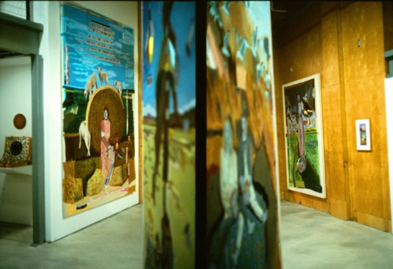 It's the final weekend to float upwards to River Road and see Sadie's show ï½ï½ï½ï½ï½ï½ï½ at Sibyl Gallery.
I've been lucky to live alongside Sadie and watch herÂ graduallyÂ develop this body of work over the past 2+ years in 9 or so different studios. It started with a curiosity around the mysterious origins of small objects found in the sidewalk cracks of the world and has slowly become an on-going exploration into chance operations, divination practices, inner landscapes and symbology, and intentional one-on-one exchanges of vulnerability.
To see this body of work unfold organically and intuitively has been incredibly inspiring. Sunday will be theÂ last day to see the work and Sibyl's beautifulÂ exhibitingÂ of it, so I encourage you to make the journey.. perhaps it will speak to some part of you as well.         #chanceoperations #divinationtools #nolaart #womeninart #portraitpainter #psychologyart #activeimagination #foundmaterials #sewncollage #fiberart #sewnpainting #ongoingproject #artiststudio #artistwip #neworleansartist #worldartist #meridians #sibylgallery #nola #intuition #multidisciplinaryartist