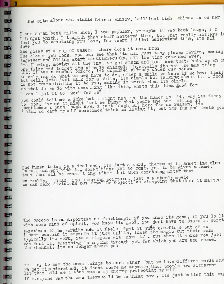 Pages from book 1 of a process and research series. a collection of assorted papers gathered and generated over the past 15+ years: articles, notes, book excerpts, images, film scenes, free associative writing, film negatives, performance programs, printing experiments, postcards, essays, and other flat, bindable ephemera.â¨â¨ â¨
â¨
I have boxes of these things that I circulate through every few seasons, trading in and out things that wax and wane in relevance to whatever is happening creatively.

Much of this is finding its way consciously and otherwise into the  and other collaborations. Some of it was a byproduct of previous works or brilliant ideas from exceptional people, all of it slowly stepping toward something else.â¨â¨ â¨
â¨
~163 pages. 1 of 1. Created while in residence at the

#collecting #gatheringnotes #diynotebook #process #research #processandresearch #writingprocess #creativeprocess #diybook #34holepunch #holepunch #indiefilm #neworleansartist #nolacommunity #performancedocumentation #documentation #lookbook #researcharchive #personalarchive #abcproject