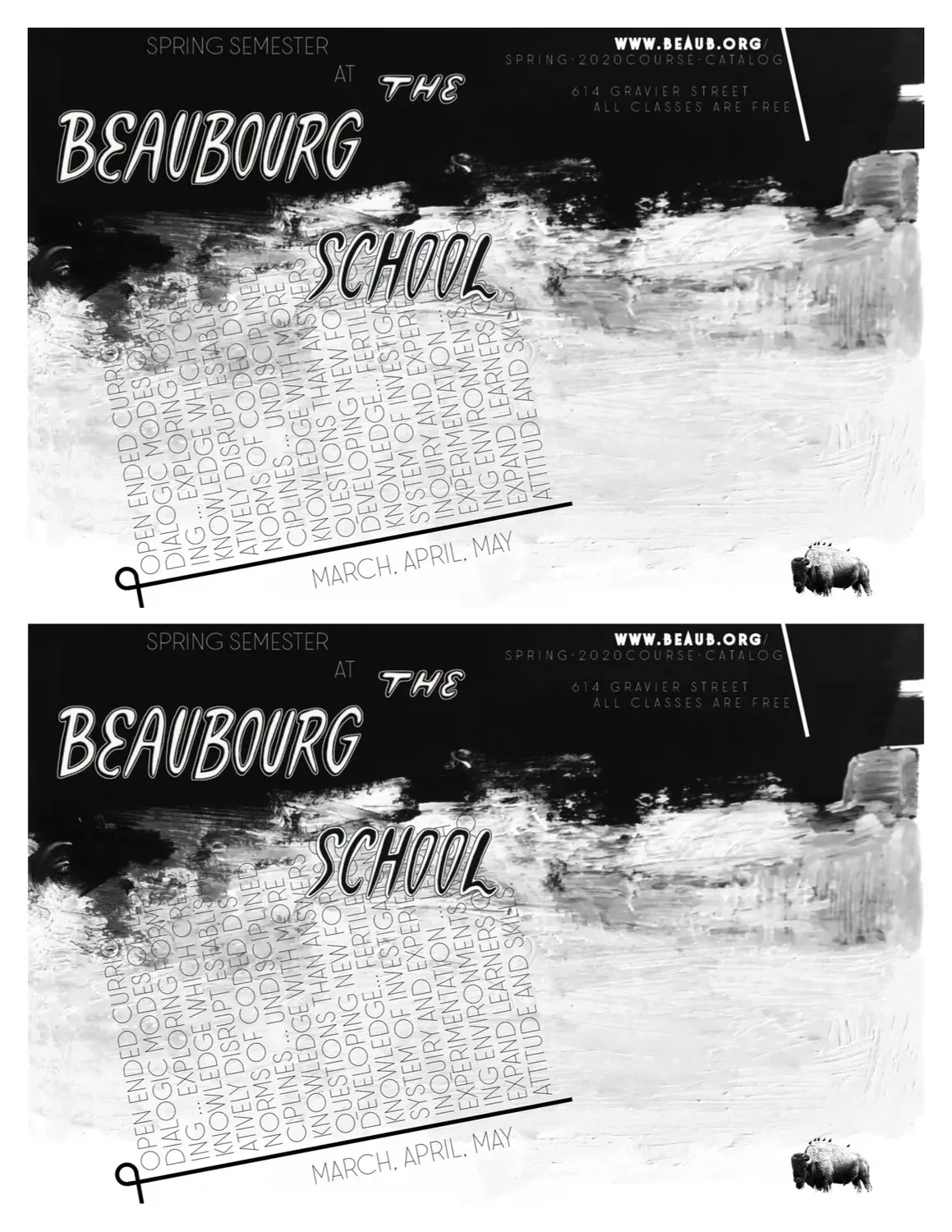 Beaubourg School Spring Semester — March, April, May